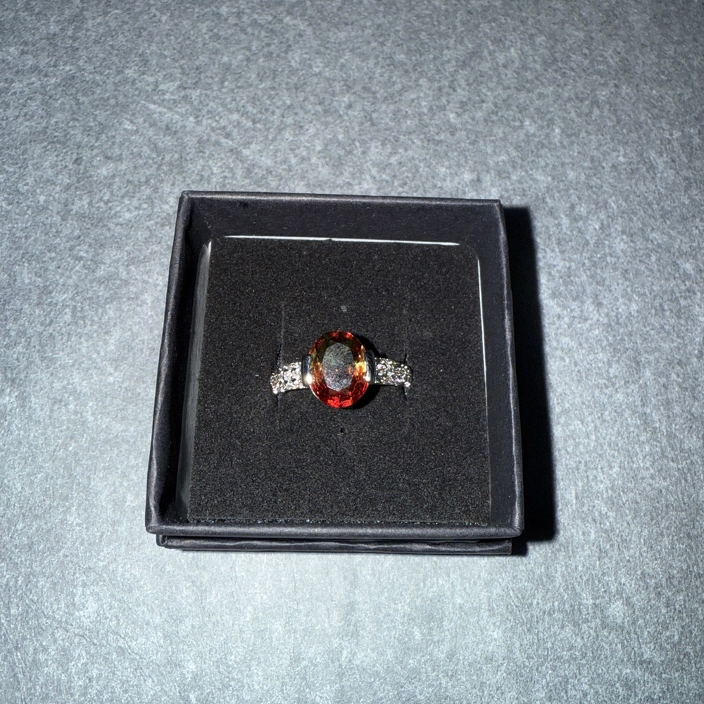 BP Pink and Green Gemstone Ring Sz 9